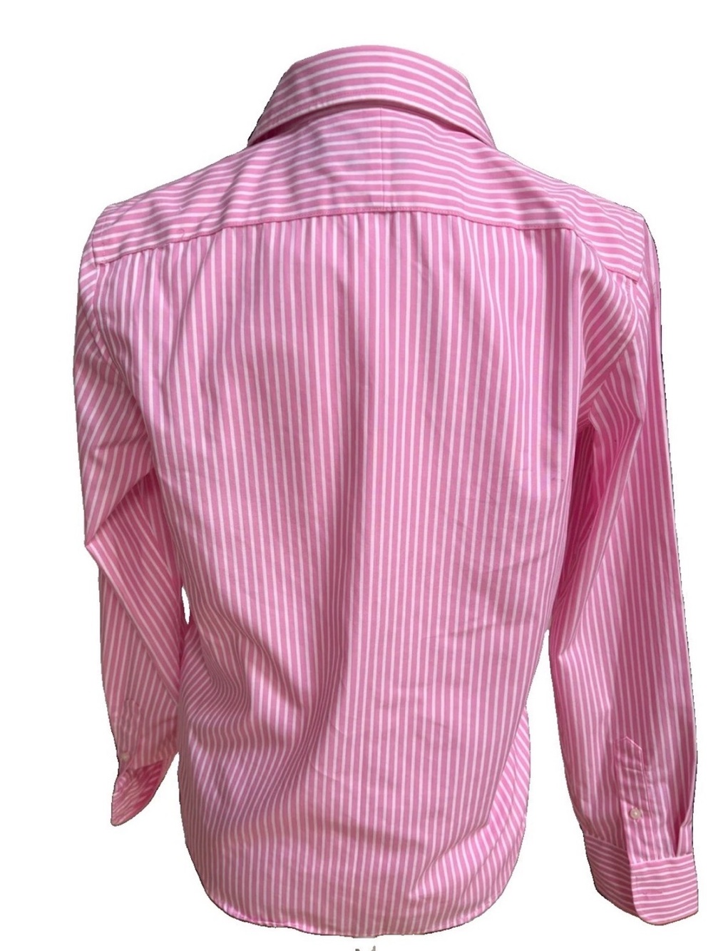 Lauren Ralph Lauren Pink & White Striped Non-Iron Button Down Shirt size XS NWOT - Picture 2 of 10